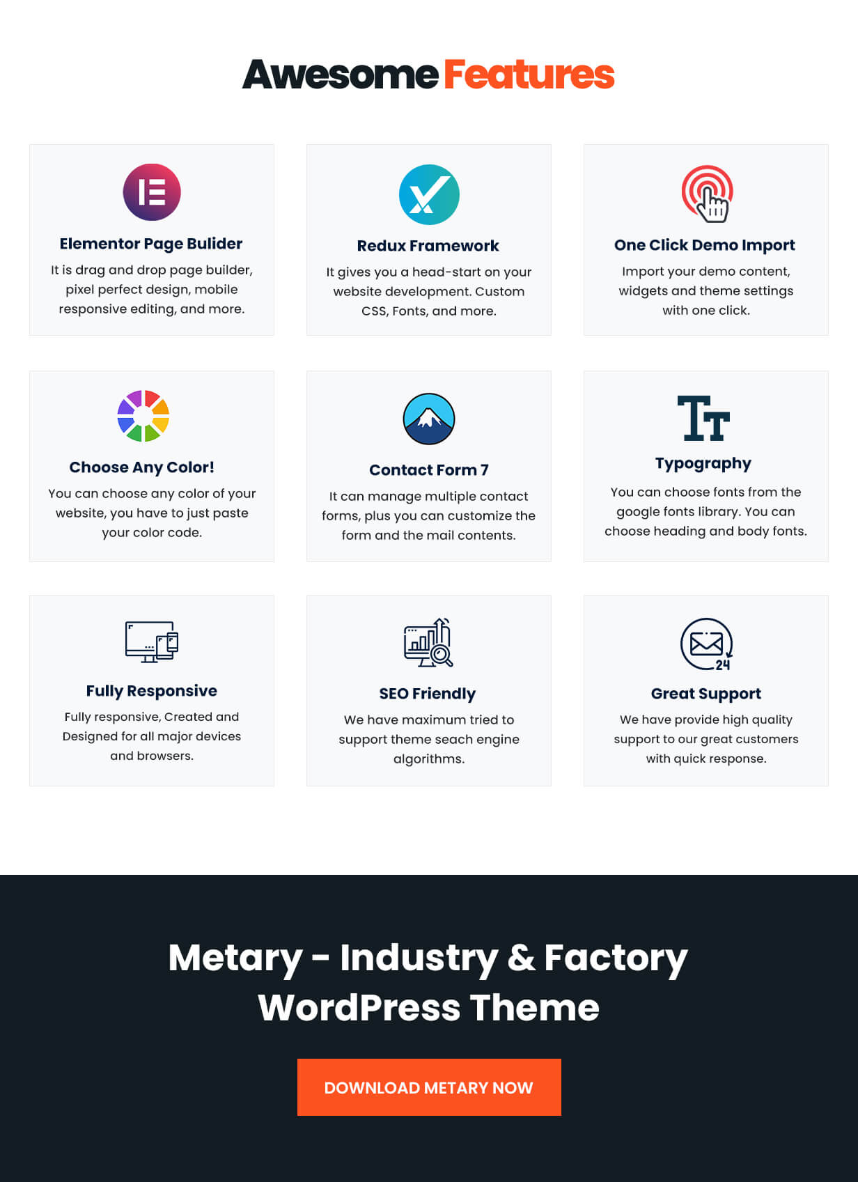 Metary - Industry & Factory WordPress Theme