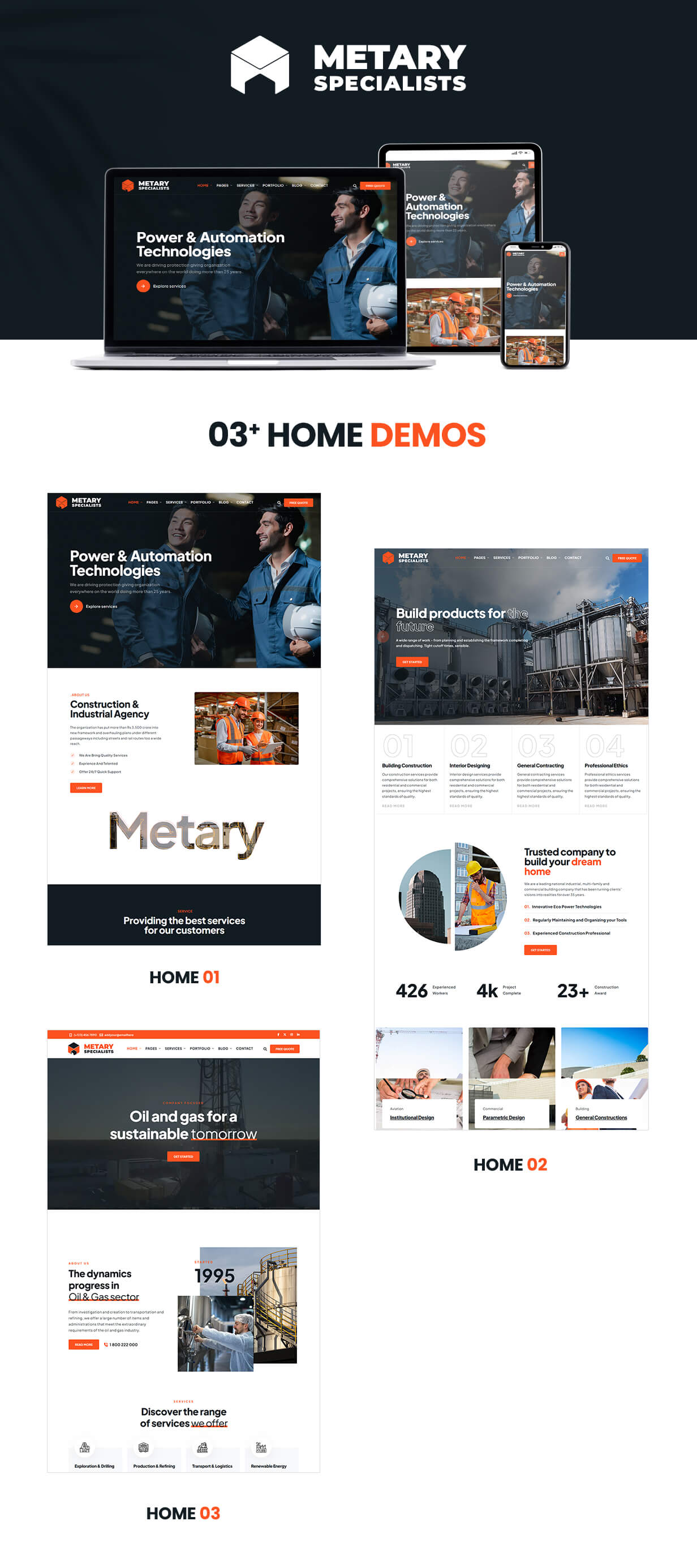 Metary - Industry & Factory WordPress Theme
